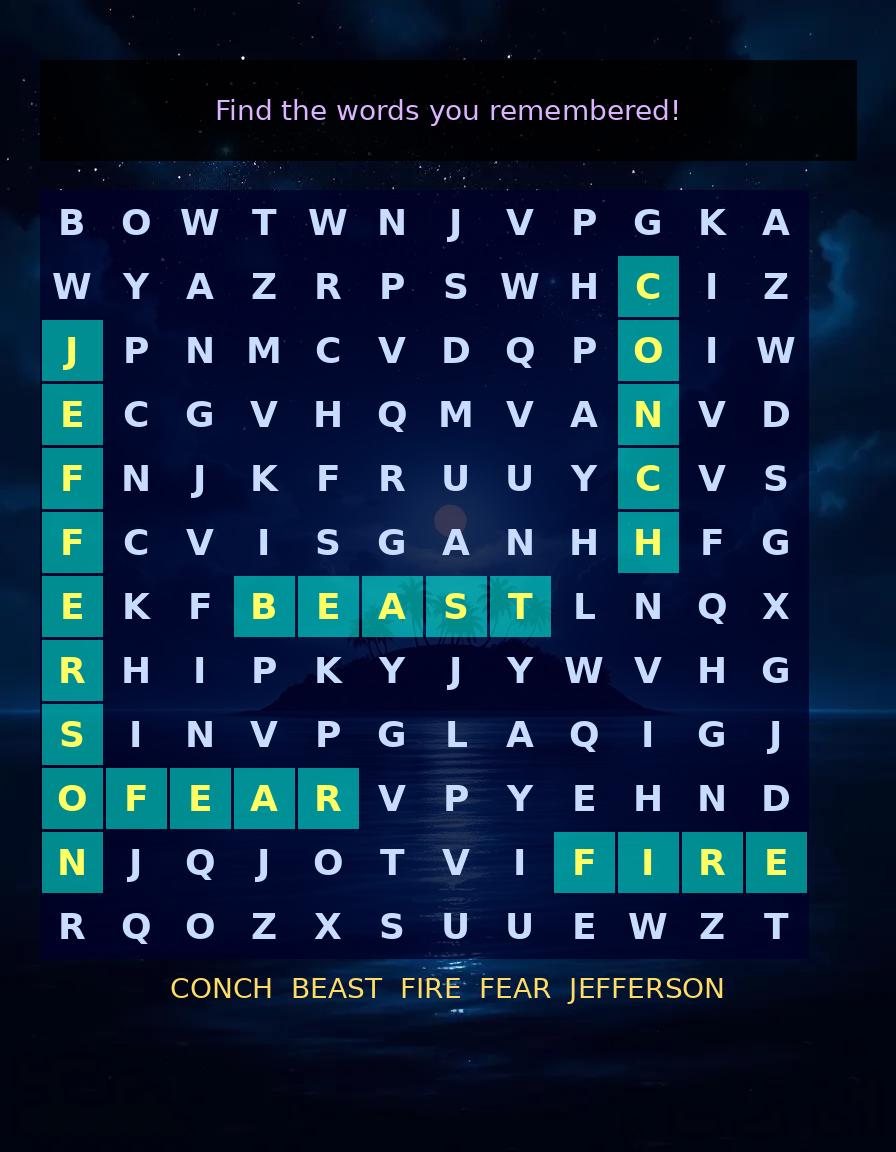 Memory Gardens game screen